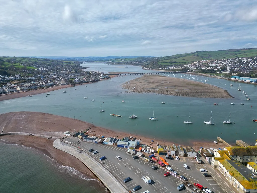 Aerial view of Shaldon/Teignmouth, South Devon.