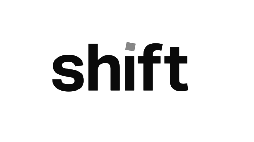 The word 'shift' with a gray tilt shift key above the letter 'i'.