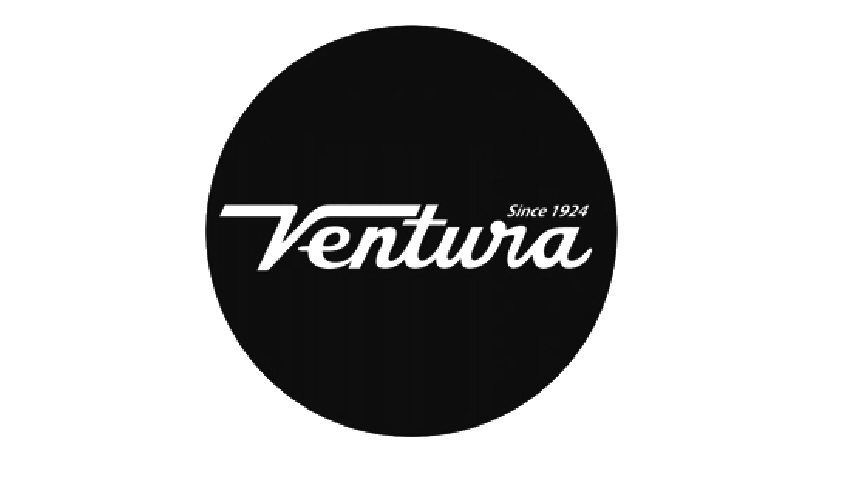 Black circular logo with white text that reads "Ventura" and "Since 1924".
