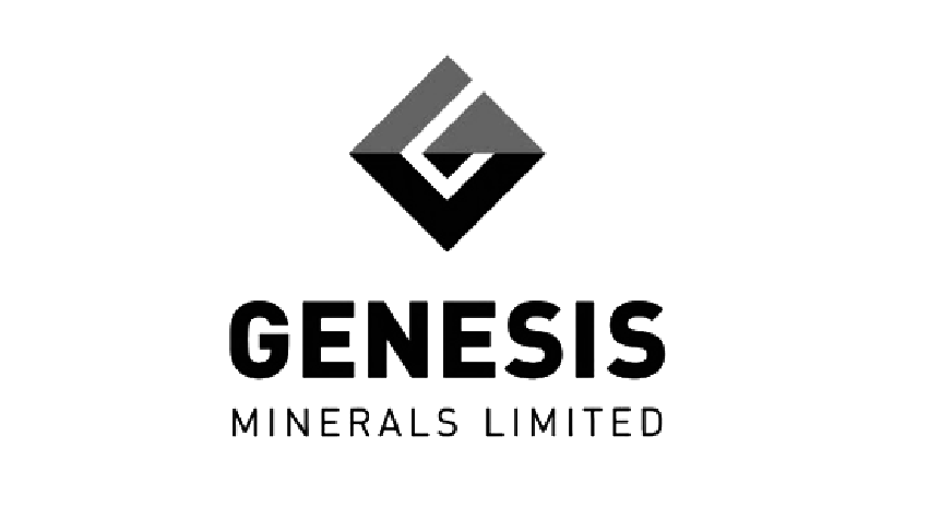 Genesis Minerals Limited logo featuring a stylized geometric symbol above the company name in bold and regular font.