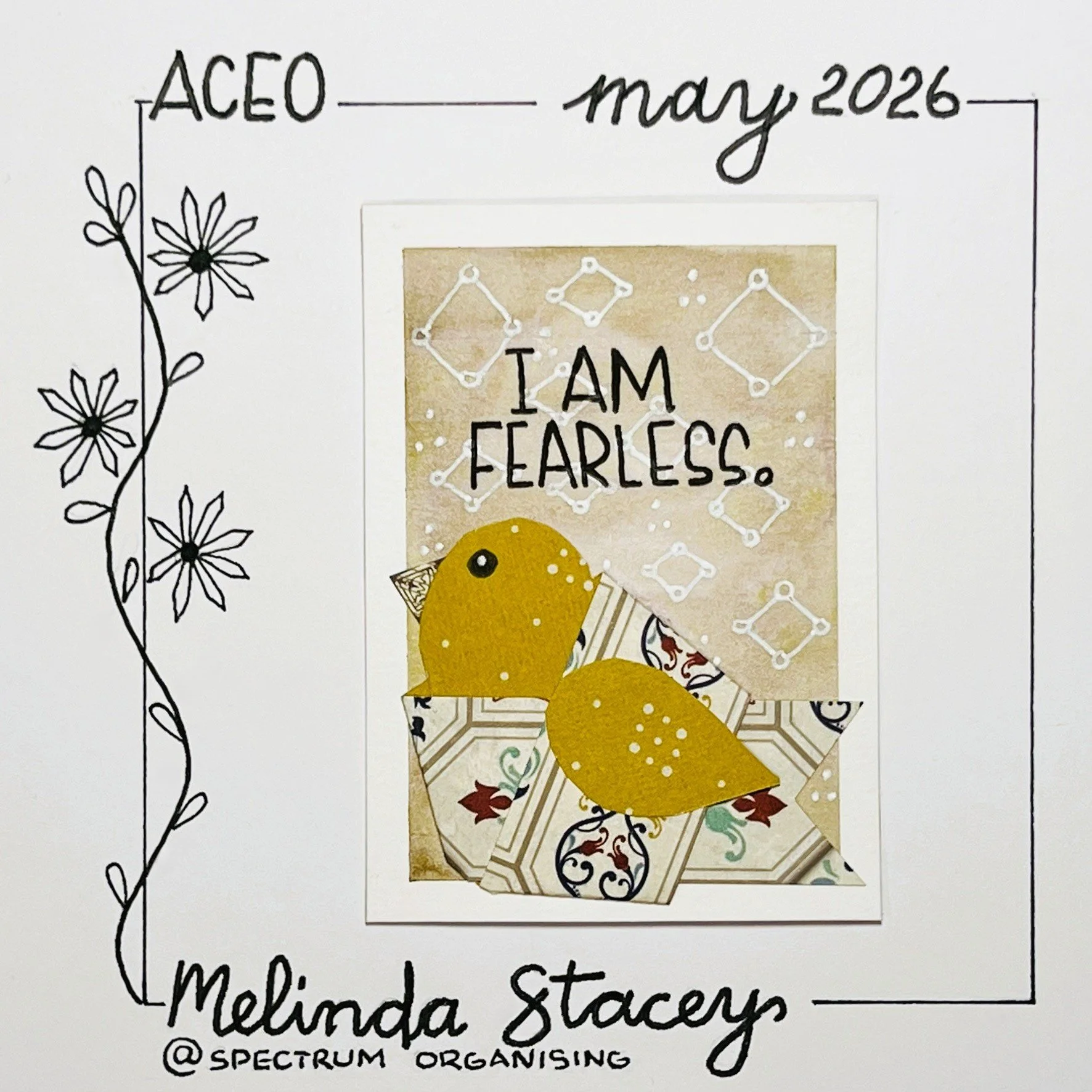 Birdy Affirmation ACEO - I Am Fearless - 23/40