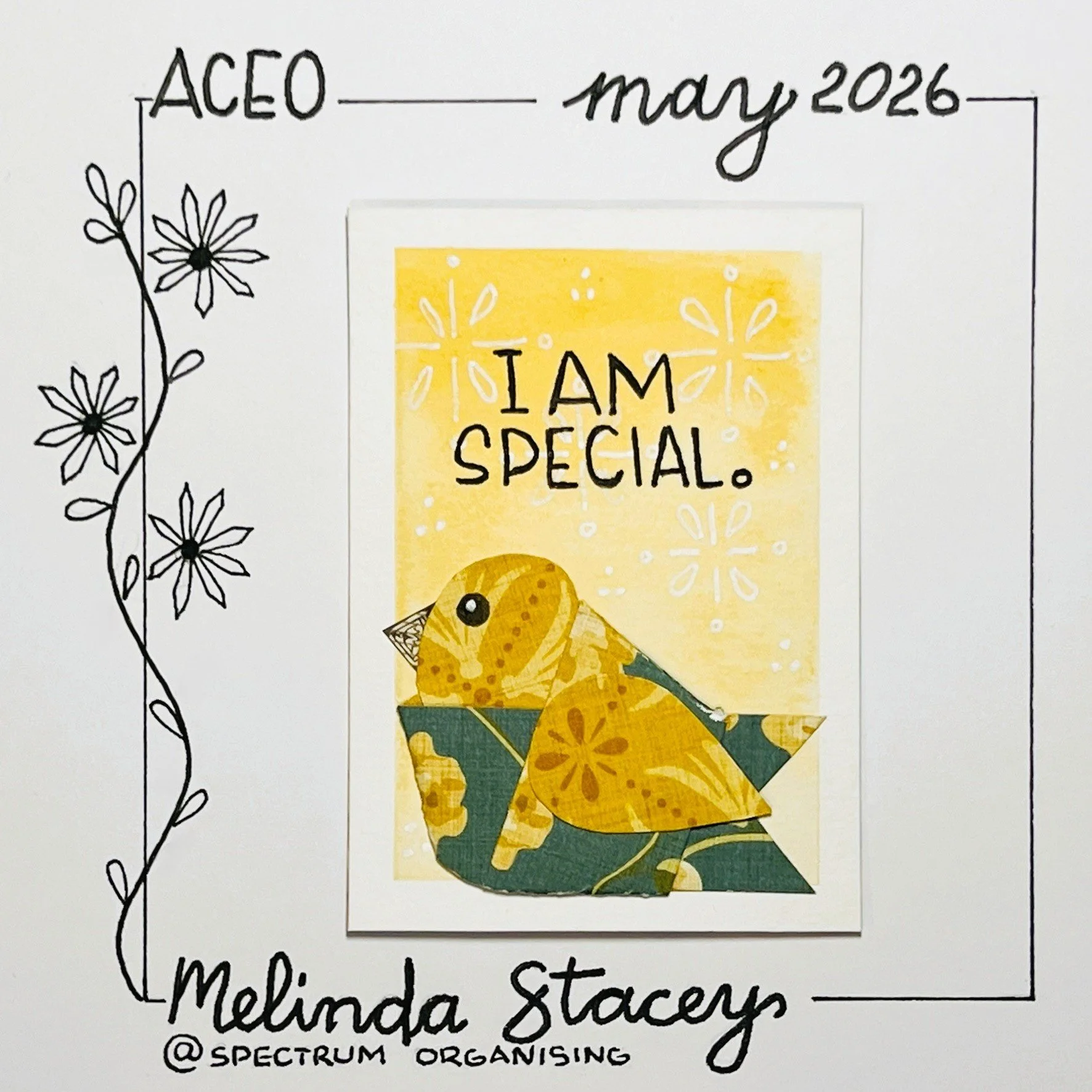 Birdy Affirmation ACEO - I Am Special - 13/40
