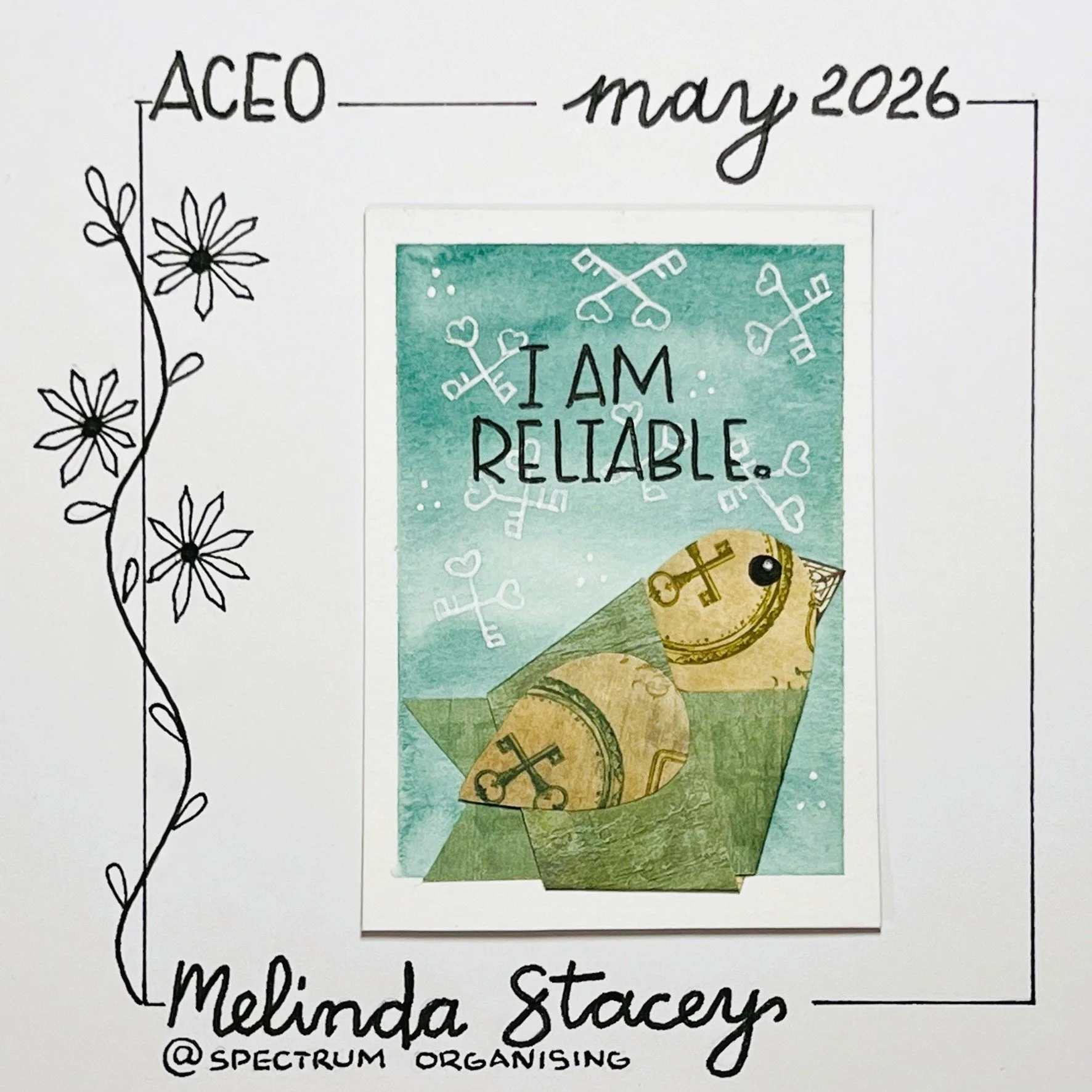 Birdy Affirmation ACEO - I Am Reliable - 27/40