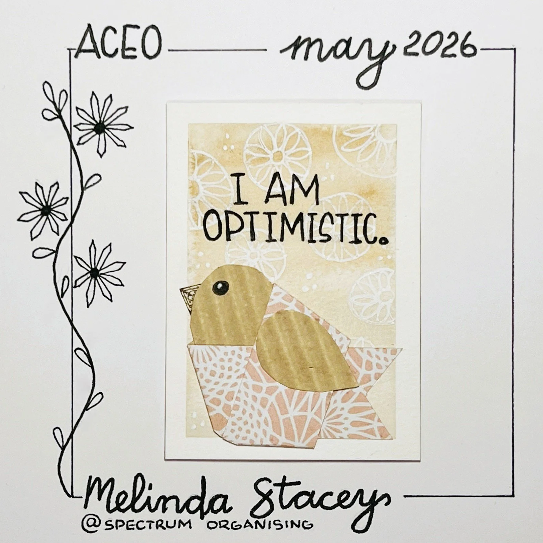 Birdy Affirmation ACEO - I Am Optimistic - 09/40