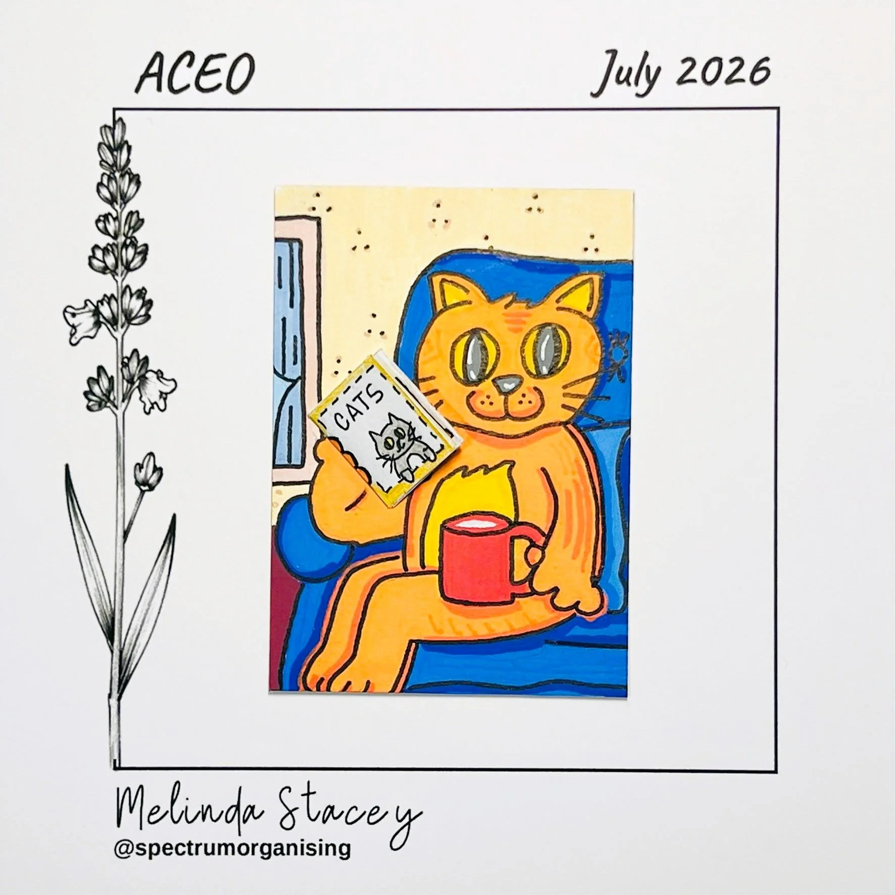 Tiny Book ACEO - Cat- 01/01