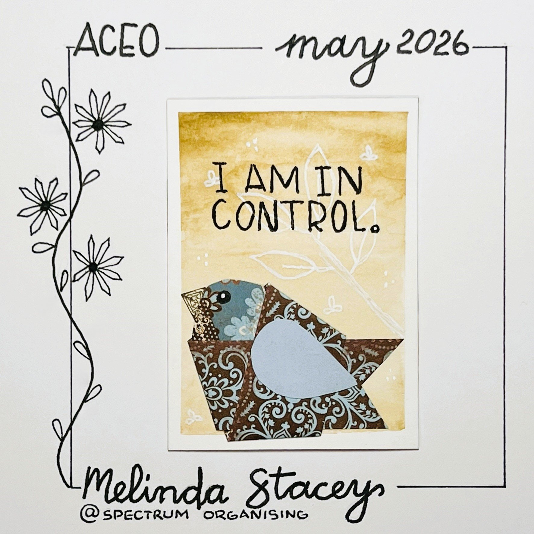 Birdy Affirmation ACEO - I Am In Control - 02/40