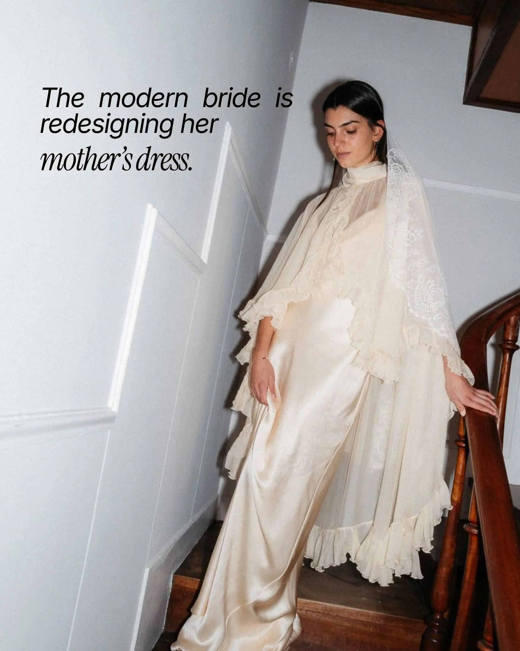 Trend Alert - redesigning an heirloom dress is becoming the new bespoke. 

We&rsquo;re seeing dresses from the 70&rsquo;s, 80&rsquo;s and 90&rsquo;s come through our doors - and we can&rsquo;t wait to share how we&rsquo;re reimagining them. 

Swipe t