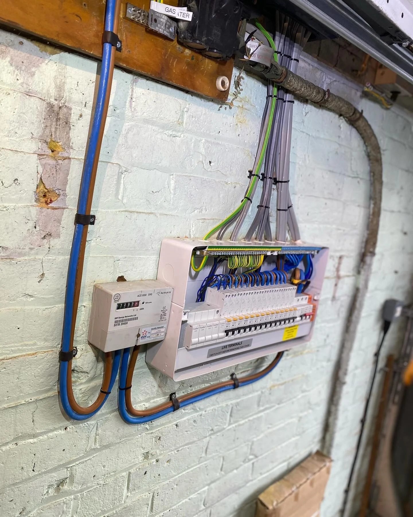 New Consumer Unit Installed For An Existing Customer. Incorporating RCBO's And Surge Protection Device