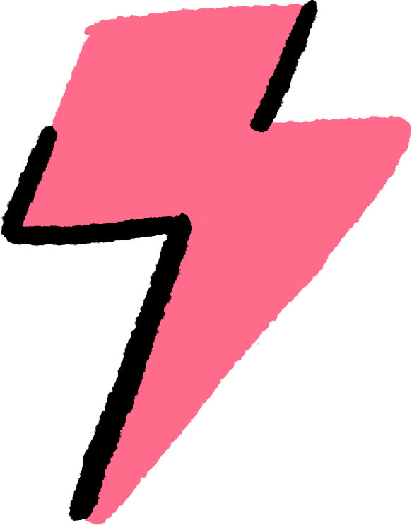 A sketch of a cool lighting bolt