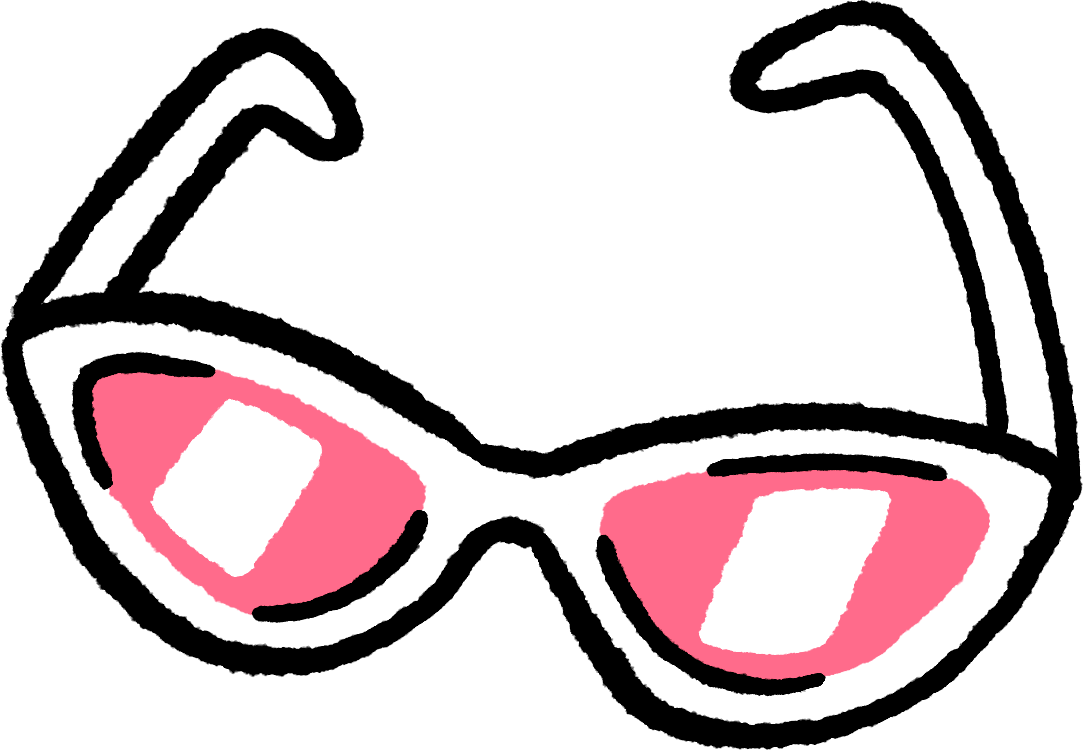 A sketch of some sun glasses