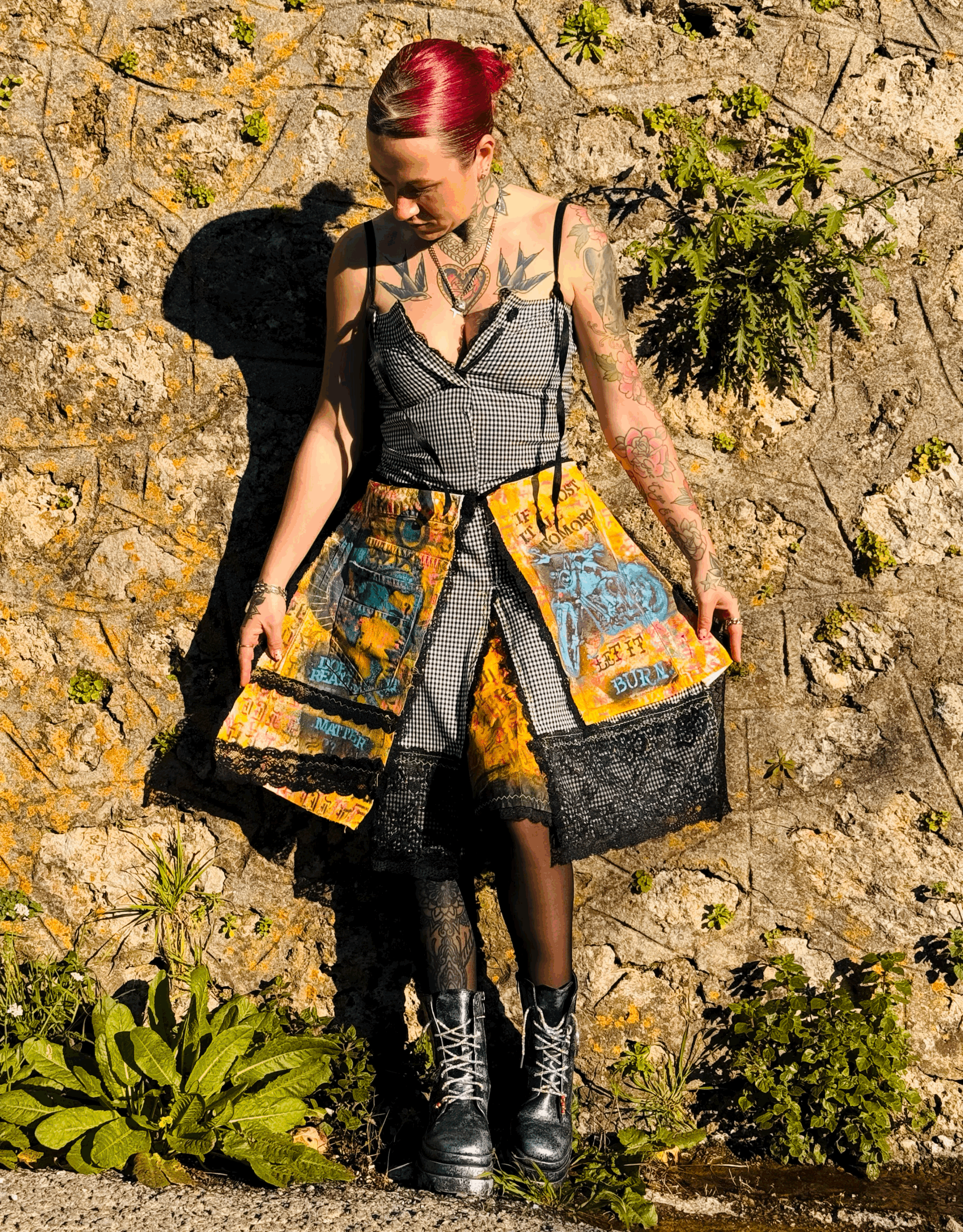 LET IT BURN APRON CORSET DRESS