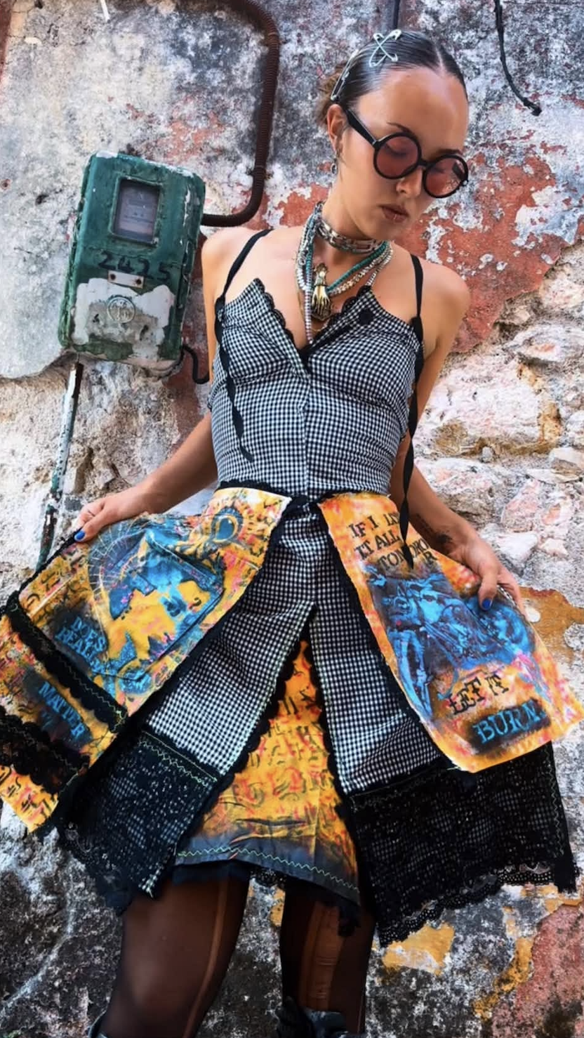 LET IT BURN APRON CORSET DRESS