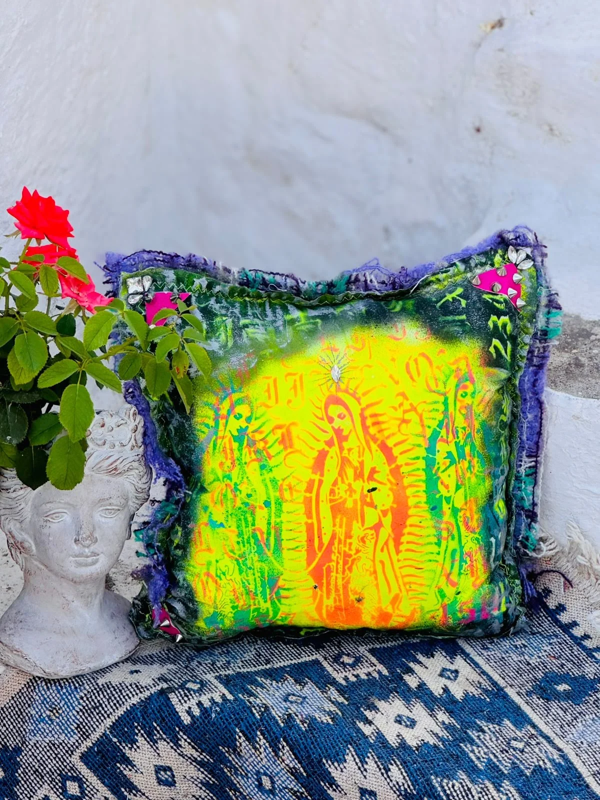 Hail Mary Knit Pillow