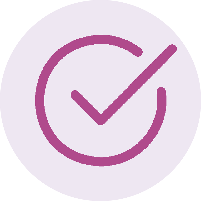 check mark icon.
