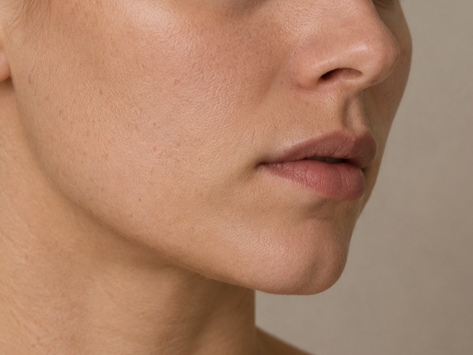 Close-up of the lower face and jawline