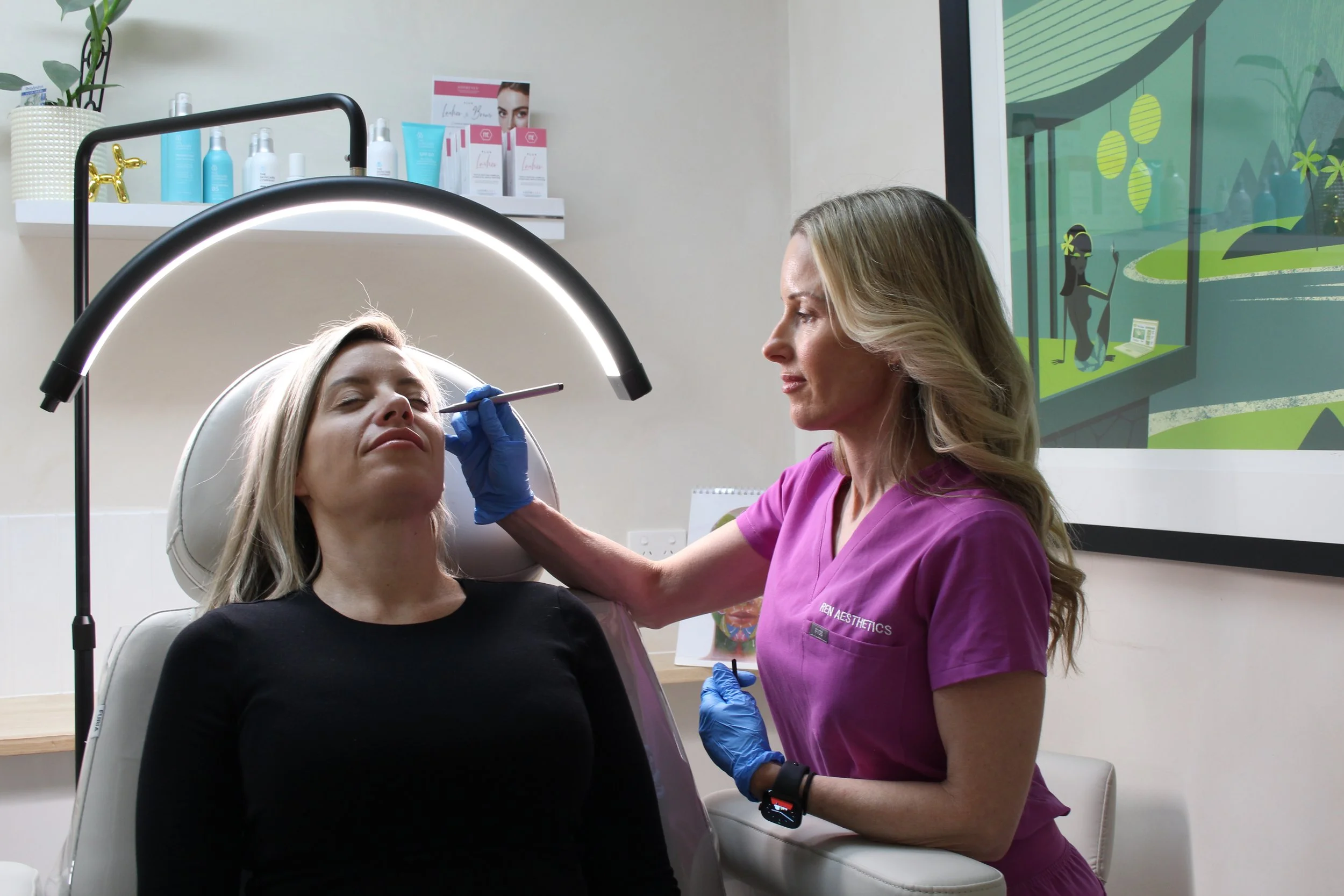 Client consultation at Ren Aesthetics