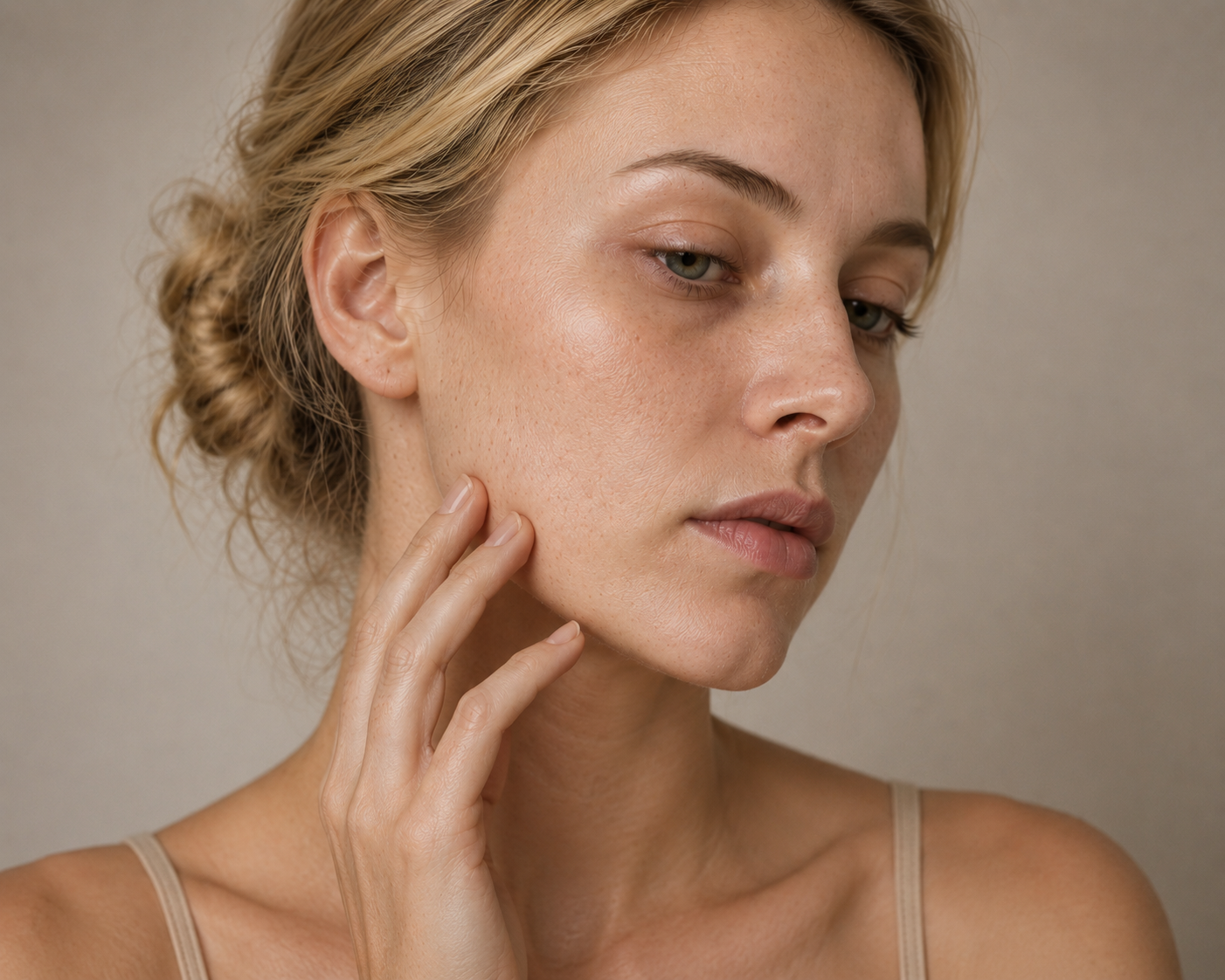 Woman with neck and jawline concerns
