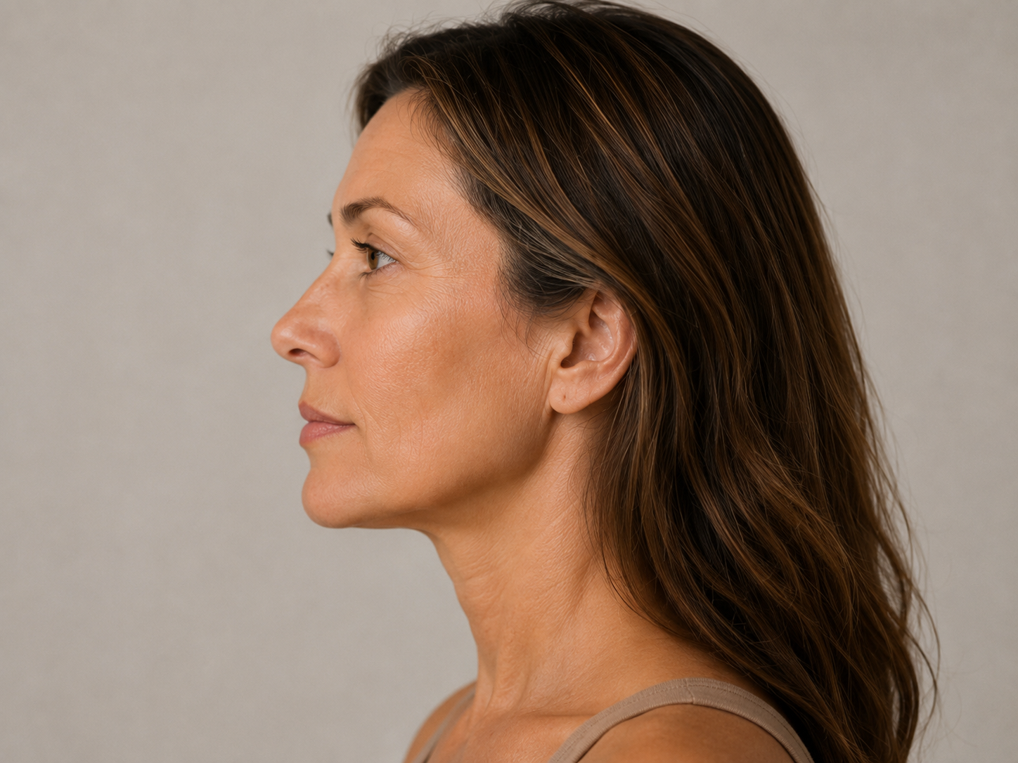 Side profile of a woman
