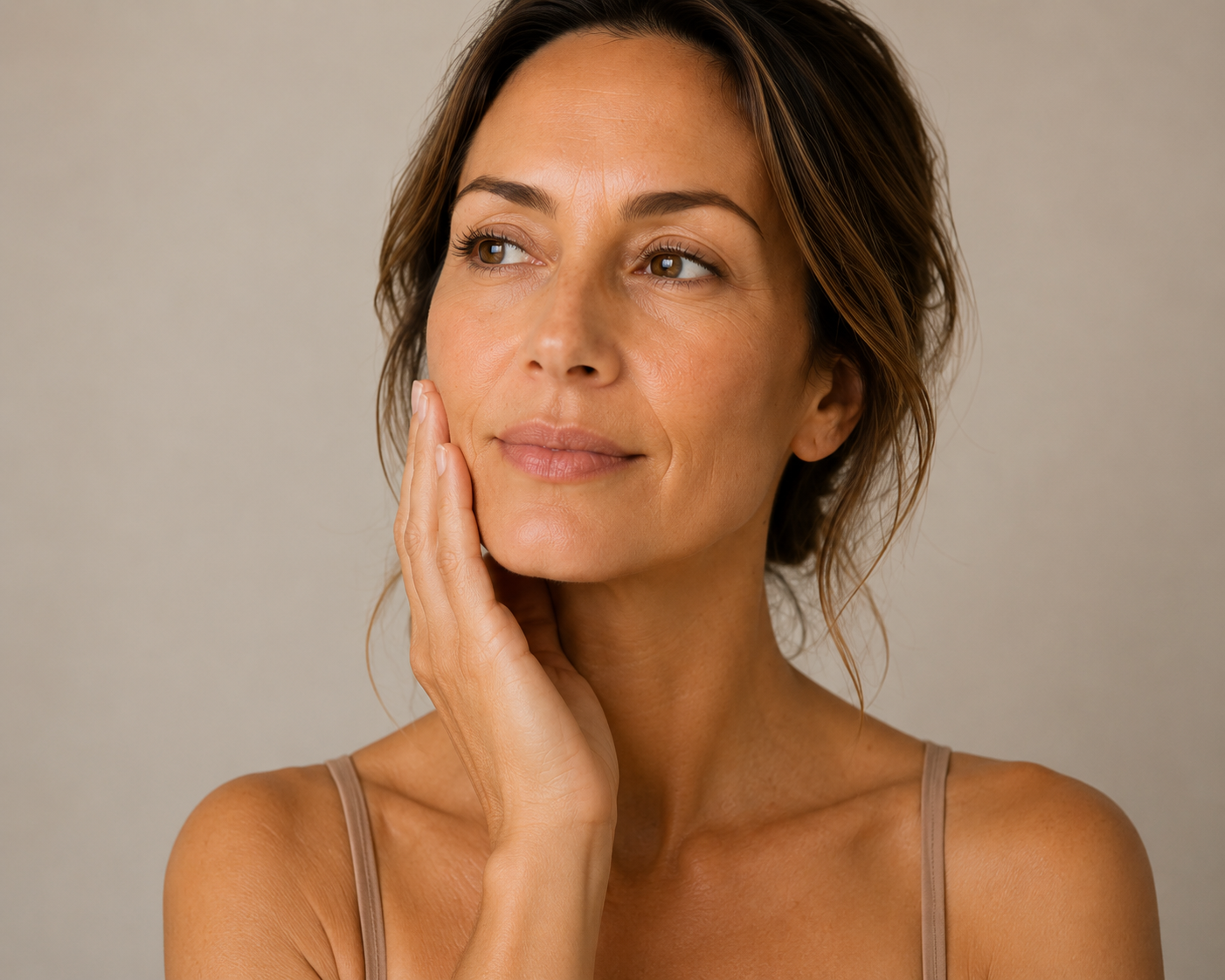 Woman with mature skin