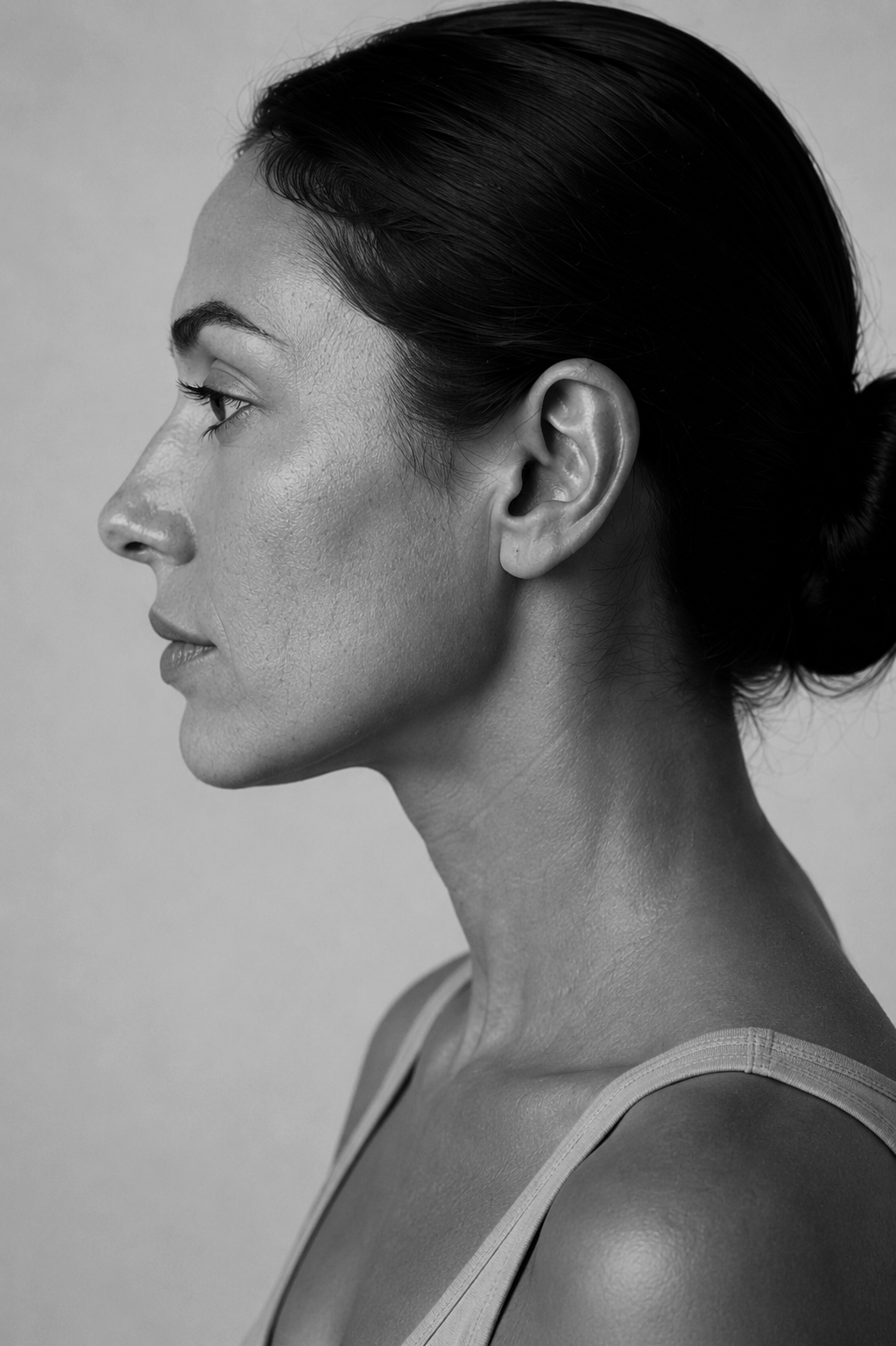 Side profile of a  woman