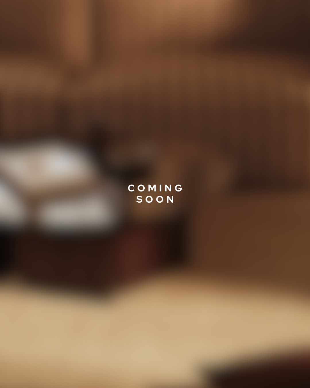 Verschleiertes Bild mit der Aufschrift "Coming Soon" in der Mitte.