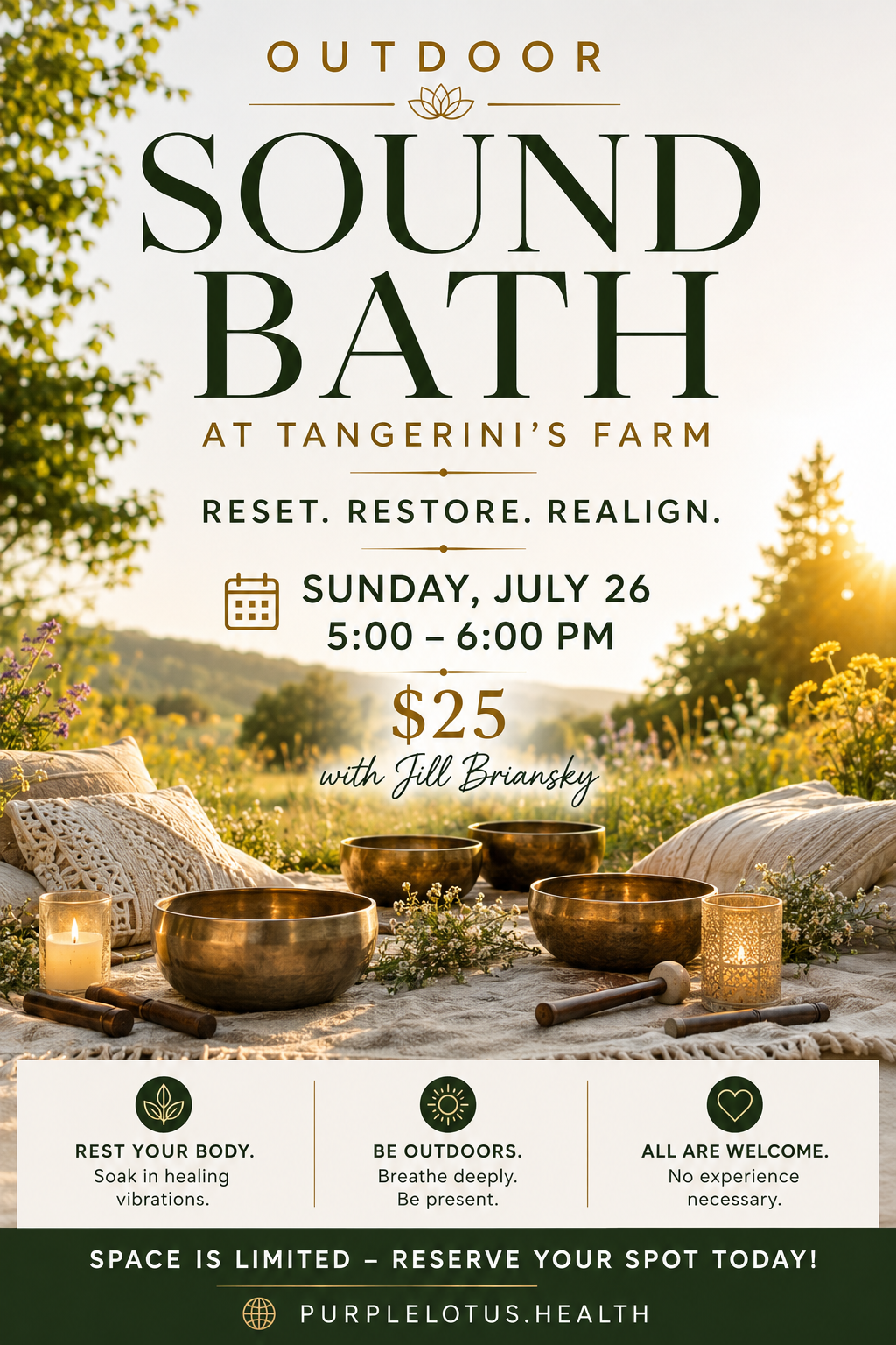 Tangerini’s Outdoor Sound Bath 