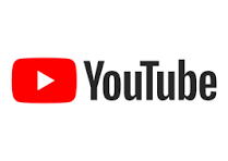 YouTube logo with red play button and black text