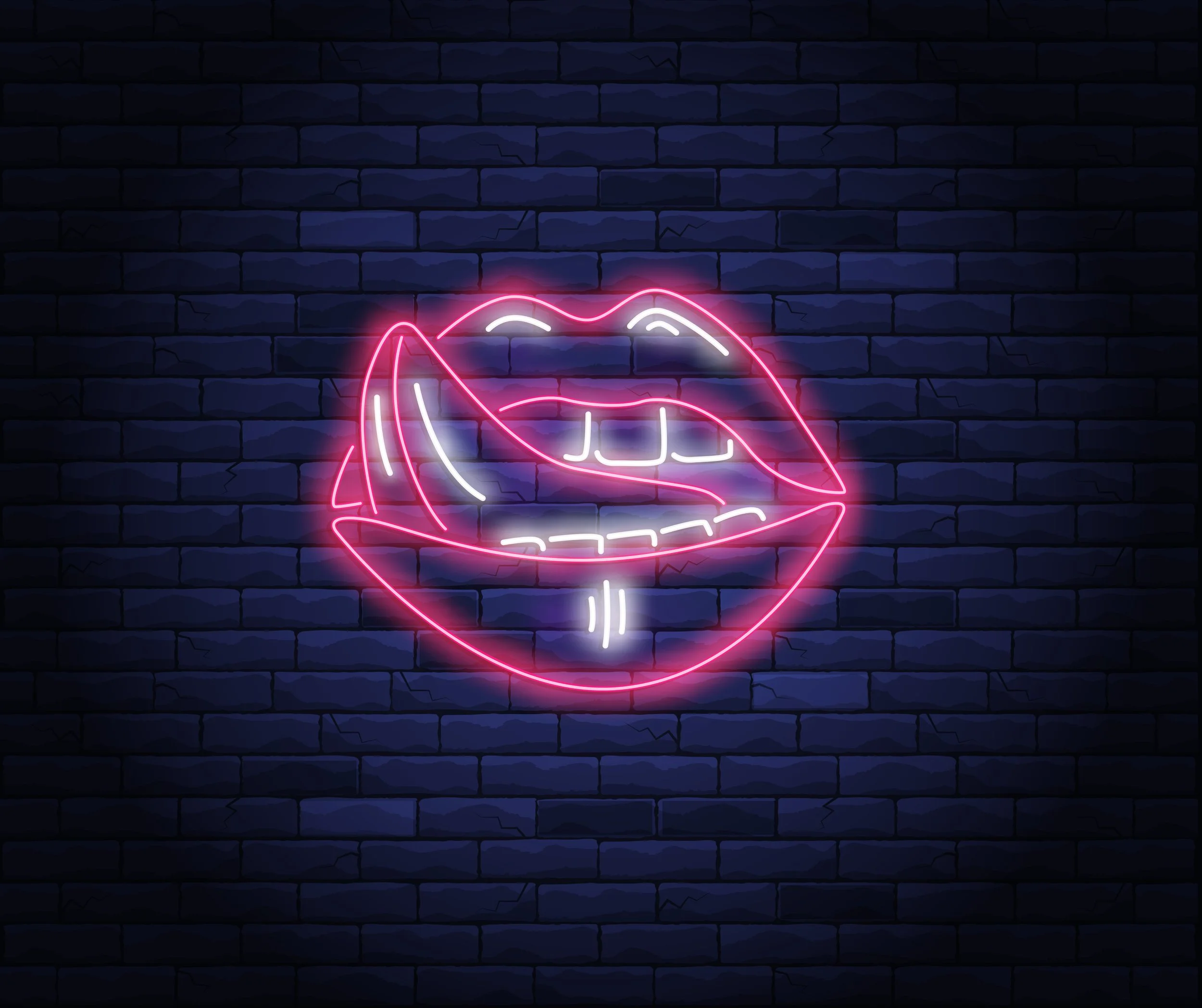 Neon szexi ajkak