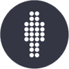A digital ampersand symbol displayed on a dark background