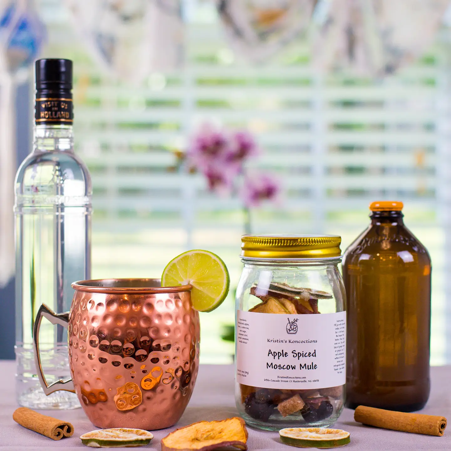 Apple Spiced Moscow Mule DIY cocktail infusion kits