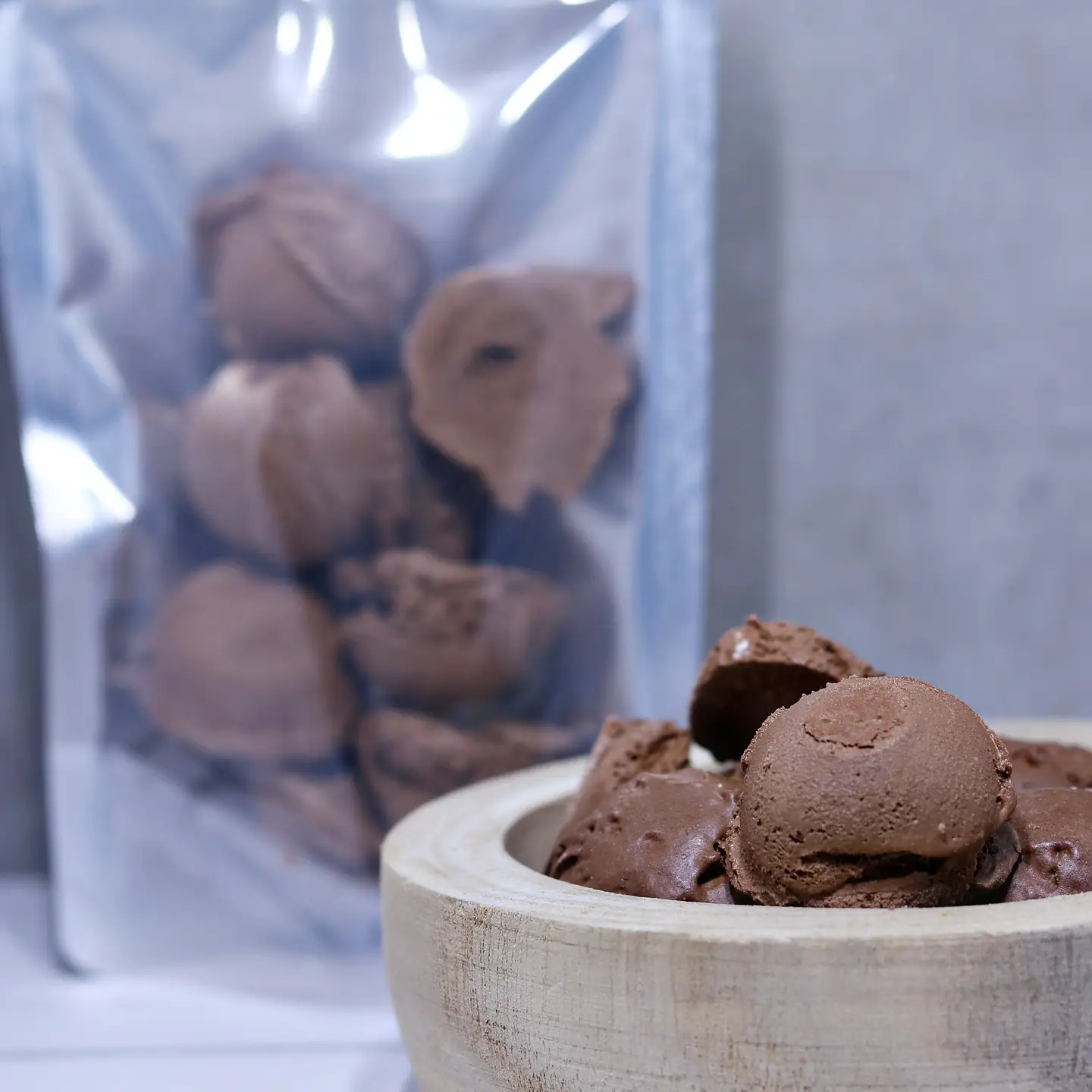 Freeze Dried Chocolate Ice Cream Bites