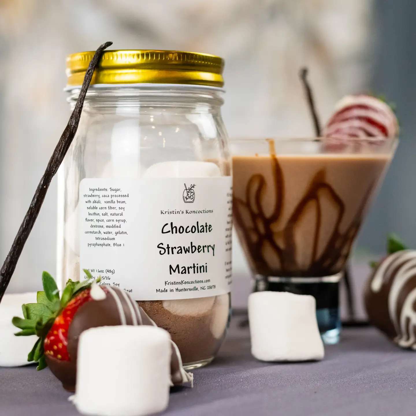 Chocolate Strawberry Martini DIY cocktail infusion kits
