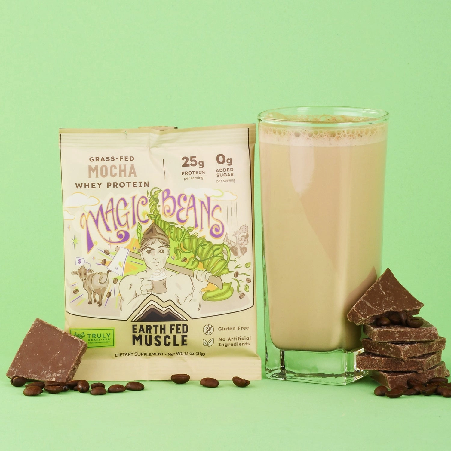 Single Serving Whey Protein Pack- Magic Beans Mocha Whey Protein