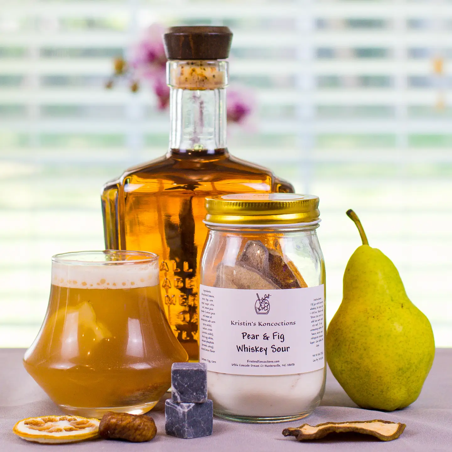 Pear & Fig Whiskey Sour DIY cocktail infusion kits
