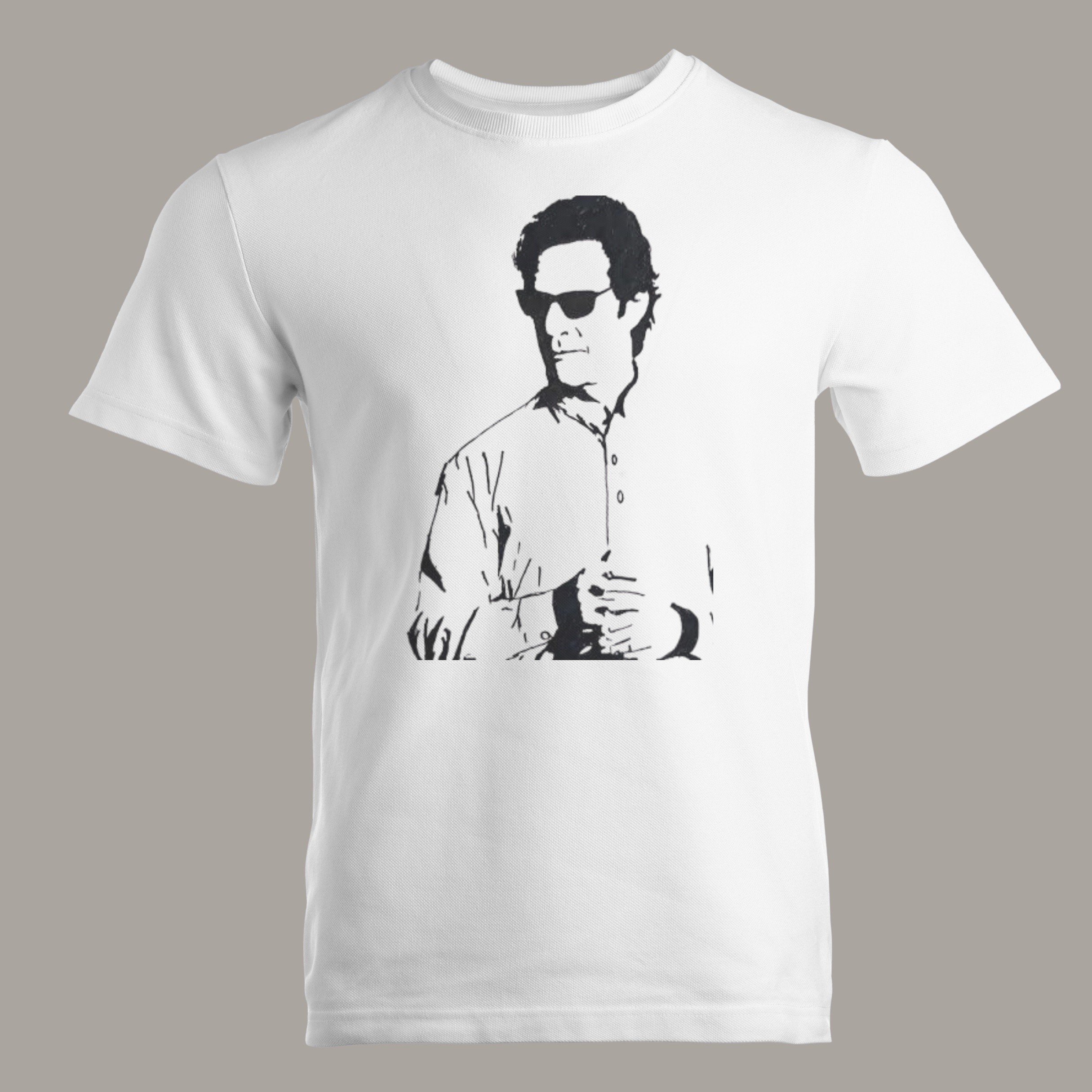 Khan Portrait T-Shirt Premium Quality Unisex Regular Fit White