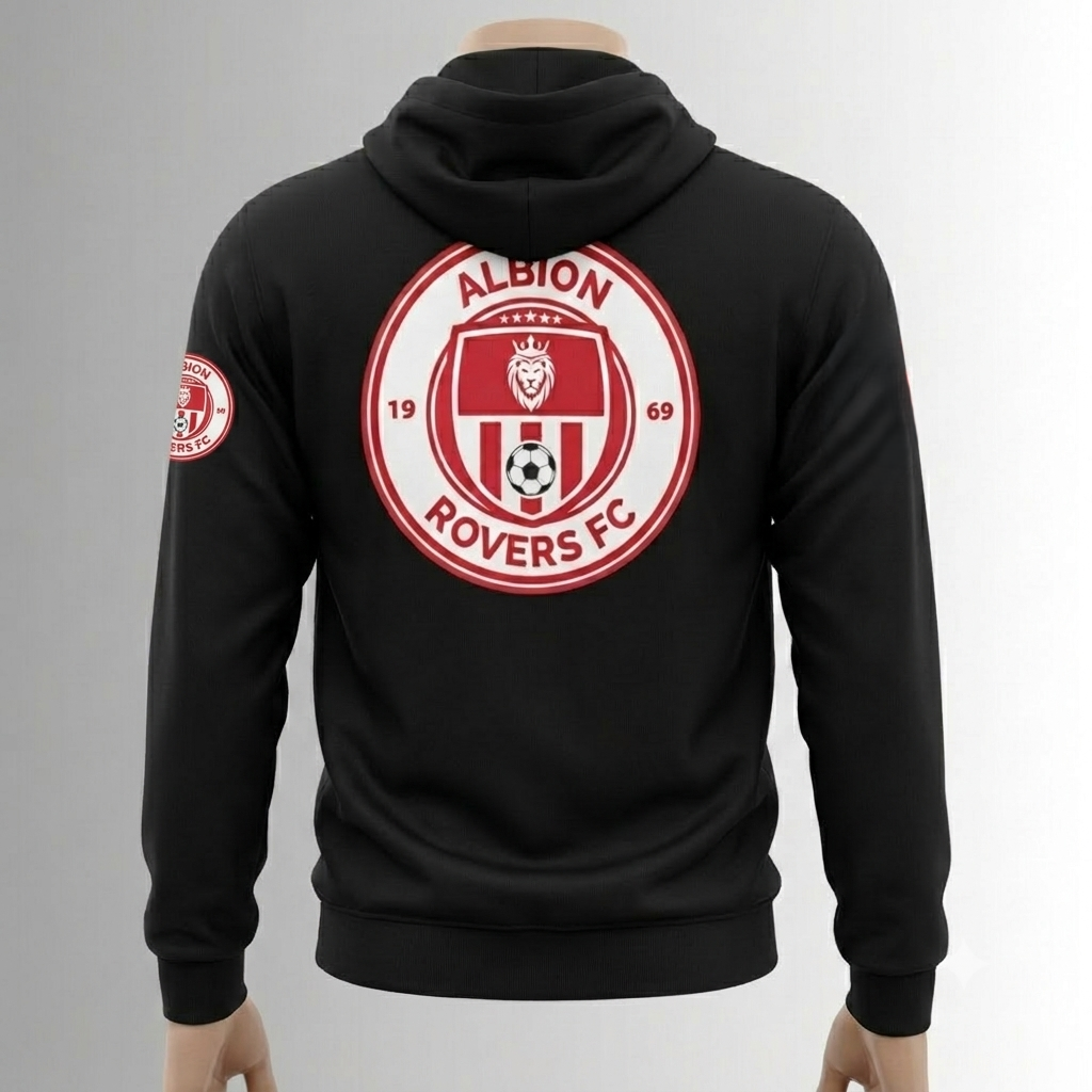 Albion Rovers FC Premium Logo Hoodie Black