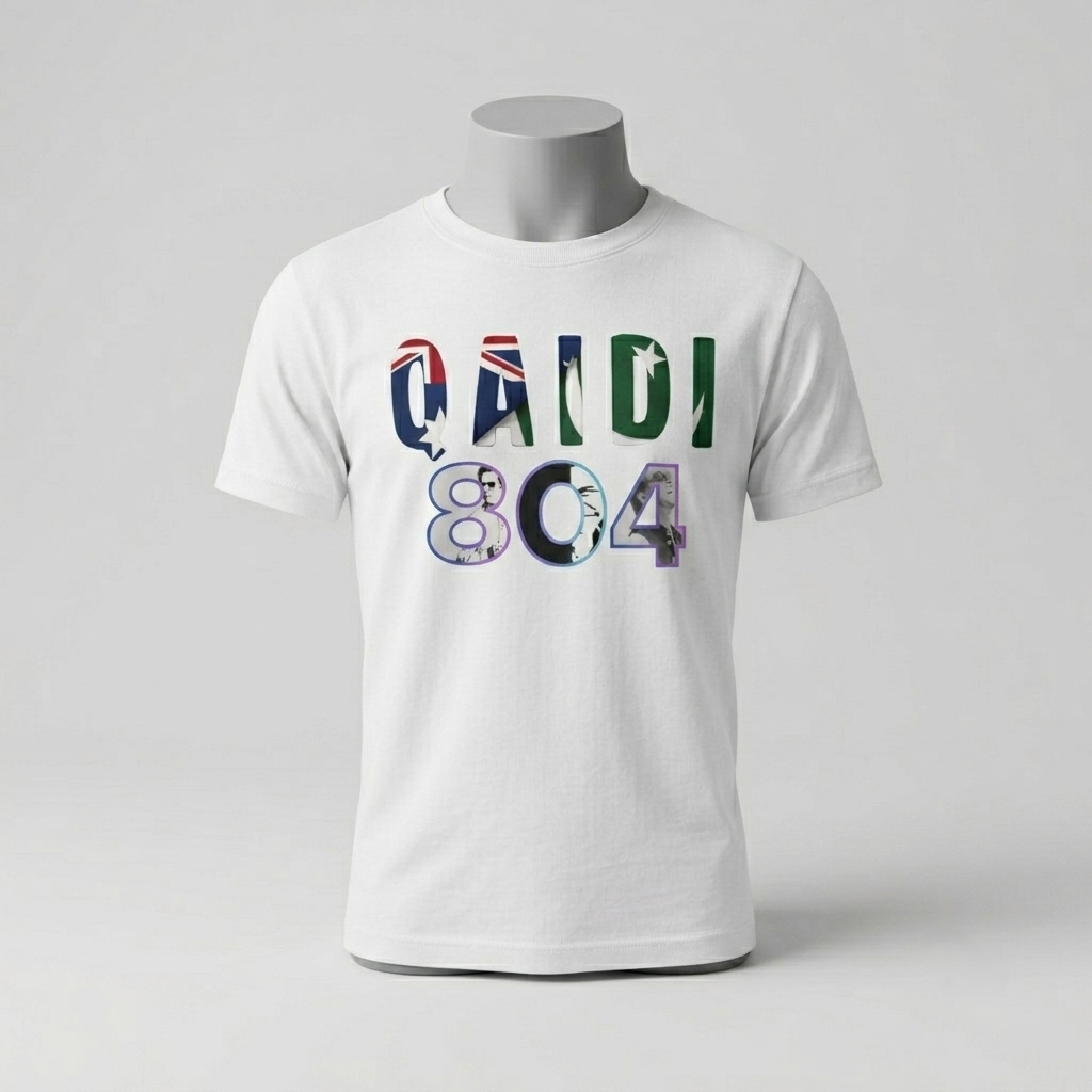 Imran Khan Design 804 Premium Combed Cotton Graphic T-Shirt Regular Fit White