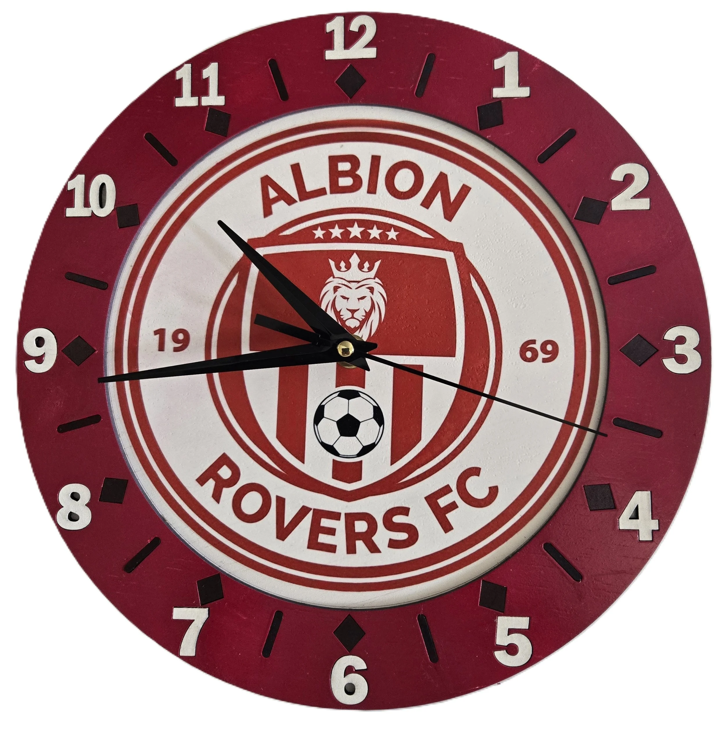 Albion Rovers FC Handmade Wall Clock
