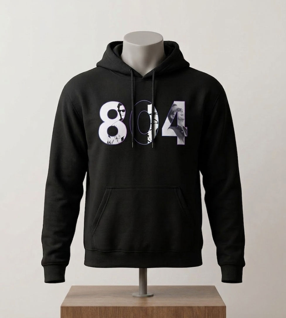 Imran Khan Silhouette Graphic Hoodie, 804 Black