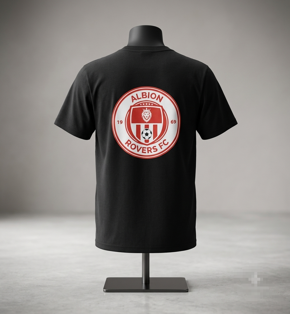 Albion Rovers Premium Team Logo T-Shirt - Black