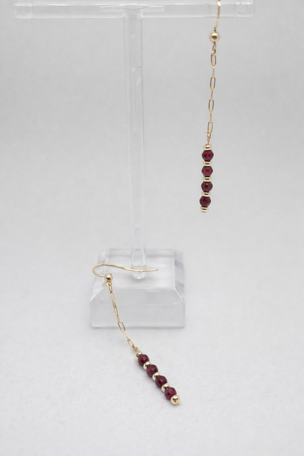 Garnet Earrings - Gold