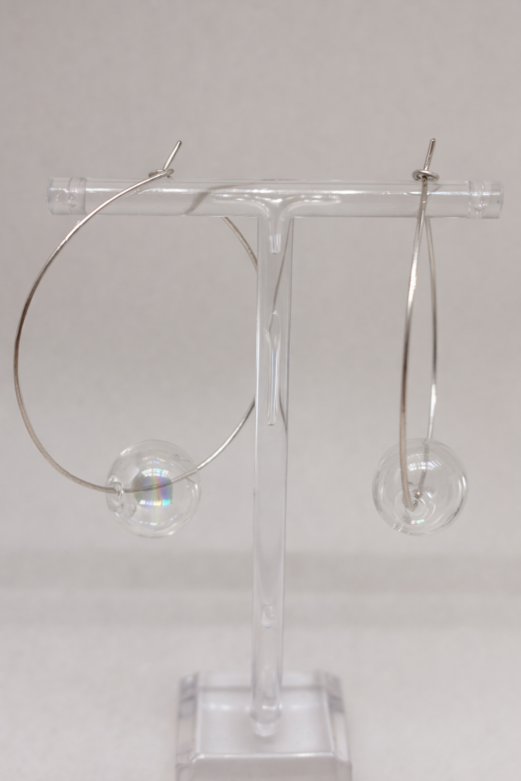 Bubble Bauble Hoop Earrings - Silver