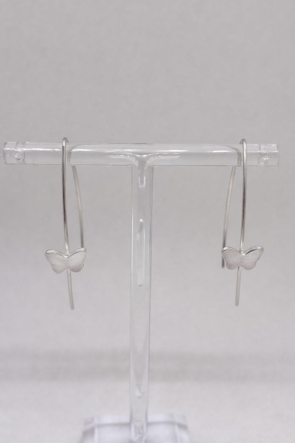 Silver Butterfly Hook Earrings