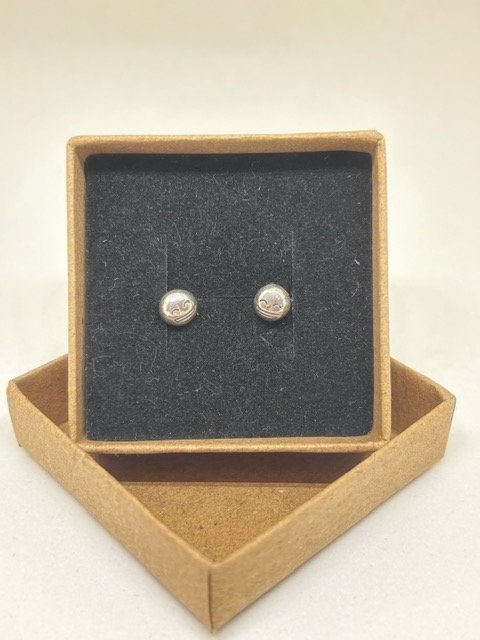 Smiley Emoji Studs - Silver