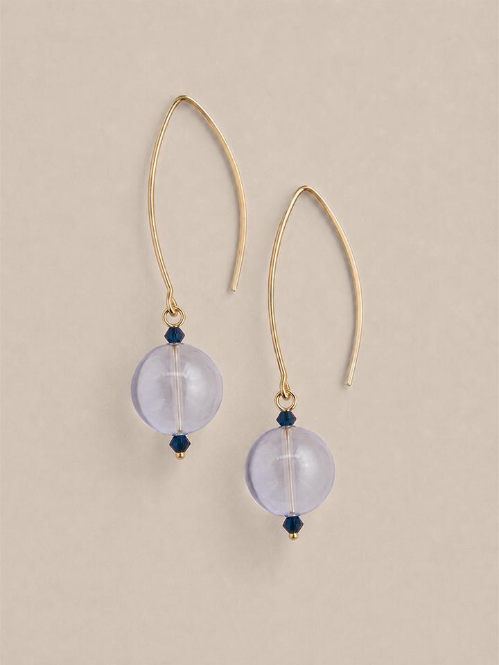 Purple Bauble Drops - Gold