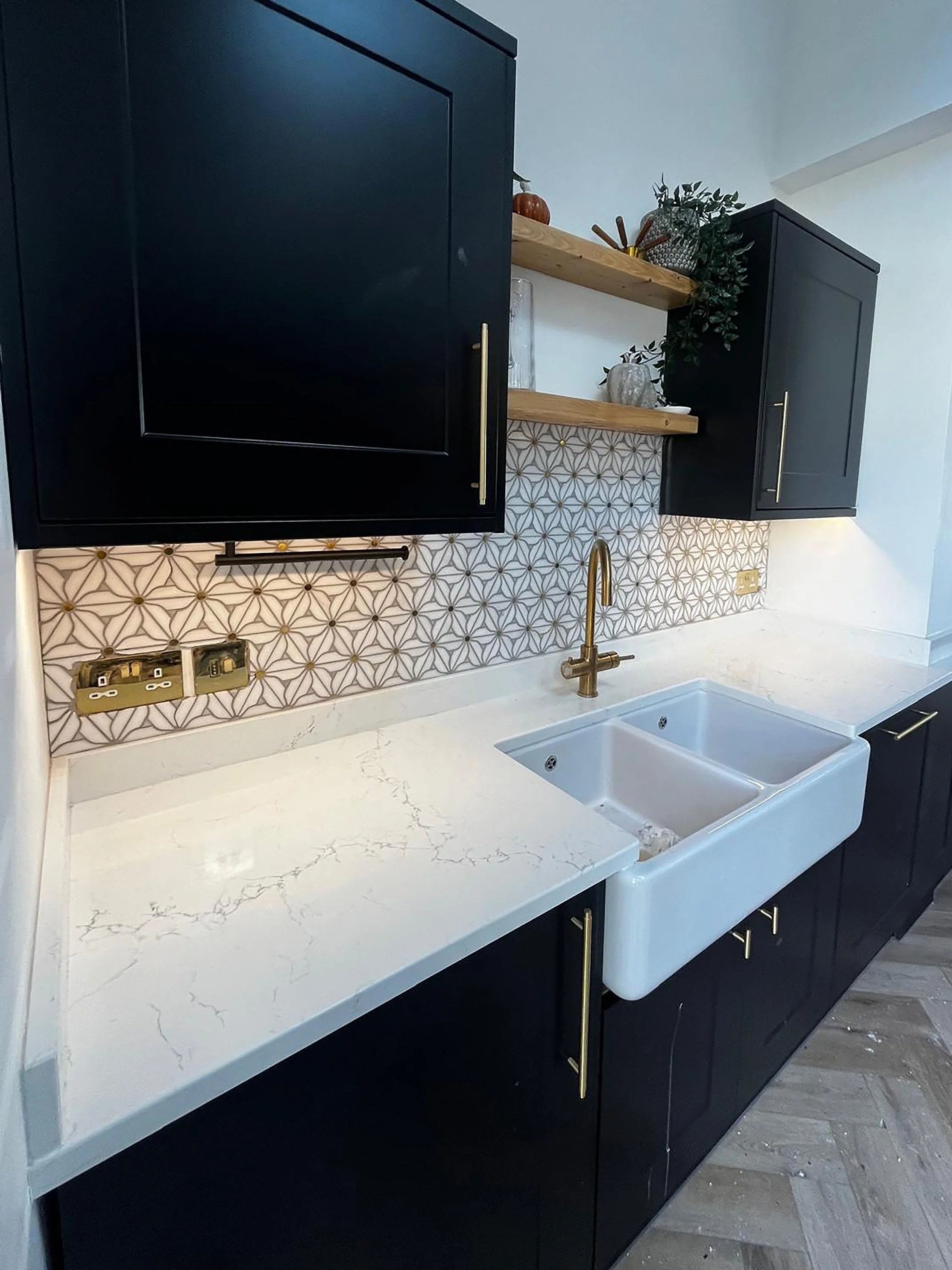 Kitchen refit and custom tiling in a Bristol period home by Finn Magee.