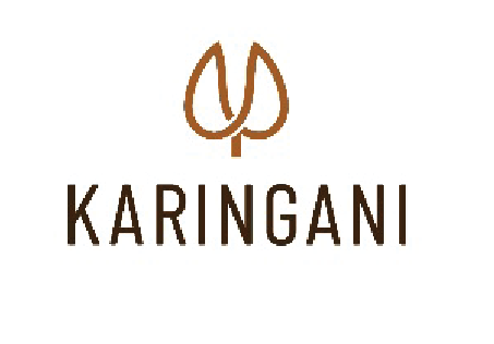 Karingani logo with a stylized leaf and the word 'Karingani' below it.