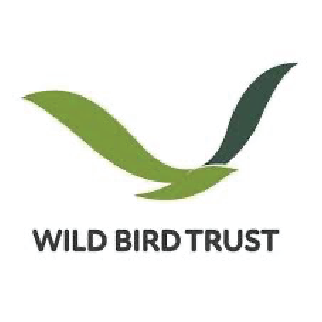 Logo for Wild Bird Trust featuring stylized green and dark green bird wings with the text 'WILD BIRD TRUST' underneath.