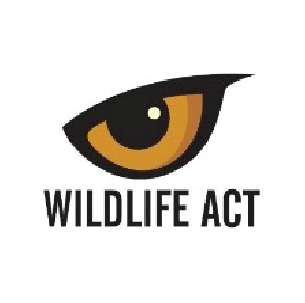 Close-up of a stylized animal eye logo with the text 'WILDLIFE ACT' underneath.