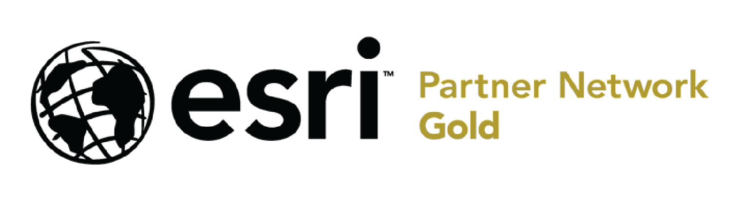 ESRI Partner Network Gold logo with a black and white globe icon and the words "esri Partner Network Gold" in black and gold text.
